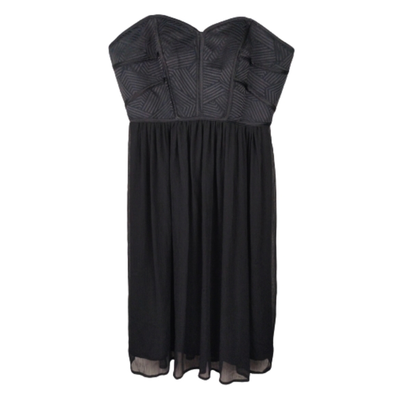 NWT Max & Cleo Strapless Corset Top Fit & Flare Dress in Black Sz. 4 - Picture 2 of 15